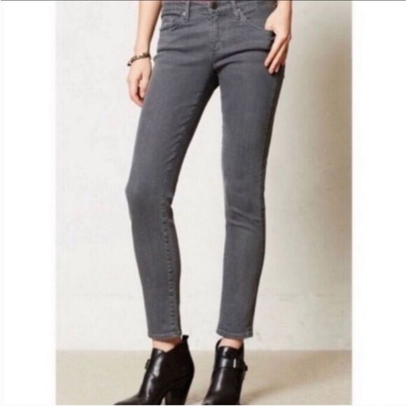 Ag Adriano Goldschmied Denim - AG Adriano Goldschmied Harper Dark Gray Essential Straight Jeans 26R